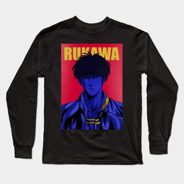 Rukawa Kaede Slam Dunk Long Sleeve T-Shirt by Rekayasabumi